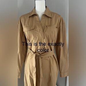 Tommy Hilfiger Tan Long Sleeve Dress